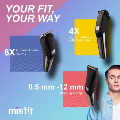 (Open Box) Misfit by Boat T200 6 in 1 trimmer (Black)