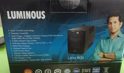(Open Box) LUMINOUS Power backup 360 Watt UNO 600 UPS
