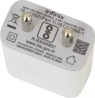 (Open Box) Infinix 2 A Mobile Charger  (White)
