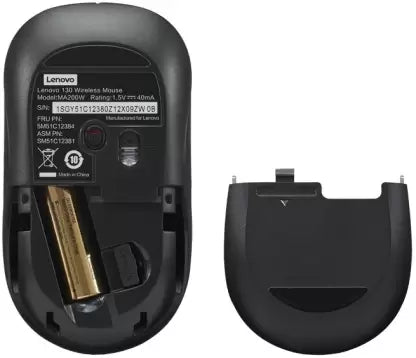 (Open Box) Lenovo 130 Wireless Optical Mouse  (2.4GHz Wireless, Black)