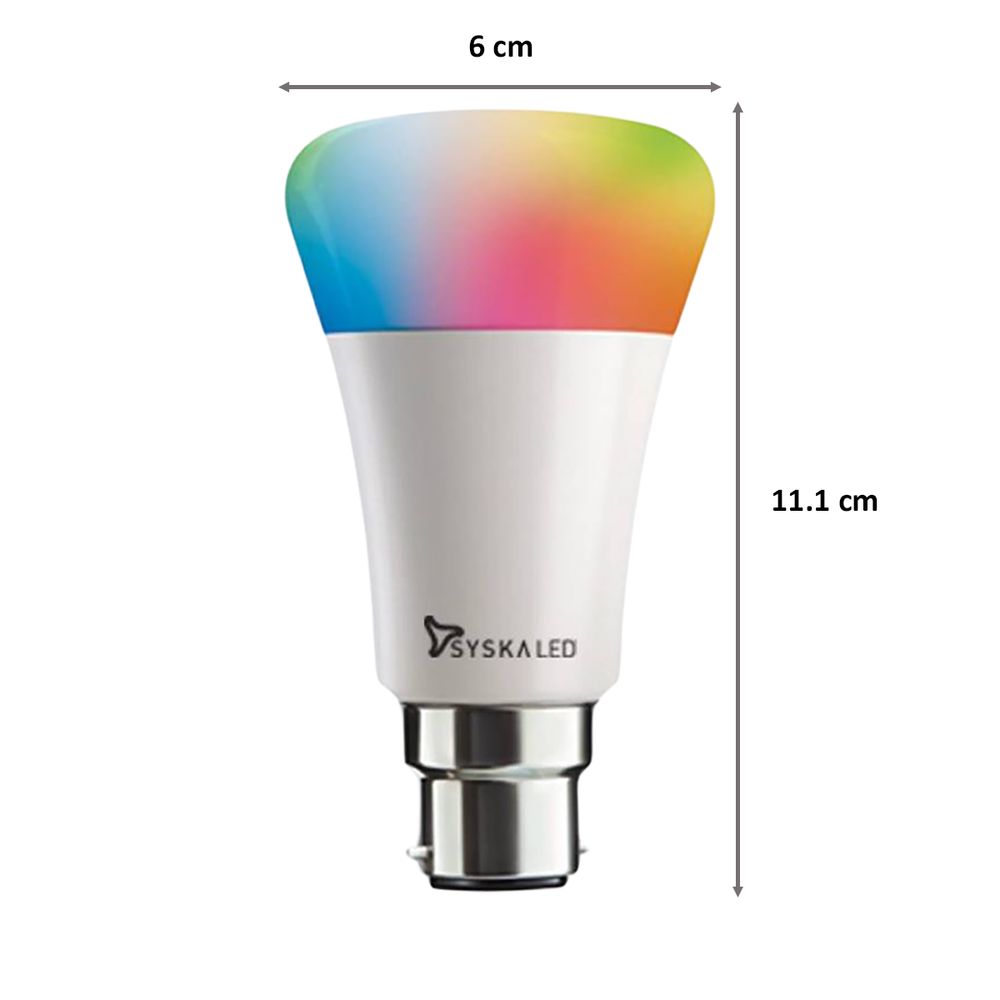 SYSKA Electric Powered 7 Watt Smart Light Bulb (SSK-SMW-7W, White)