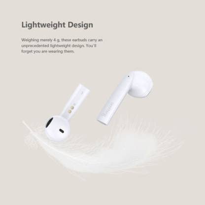 (Open Box) omthing by 1MORE AirFree Pods with Qualcomm 3.0 Wireless Charging Case Bluetooth Headset (Snow White, True Wireless)