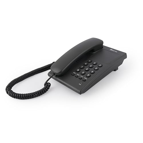 (Open Box) Beetel B11 Corded Landline Phone, Ringer Volume Control, LED for Ring Indication, Wall/Desk Mountable, Classic Design, Clear Call Quality, Mute/Pause/Flash/Redial Function (Made in India)(Black)(B11)