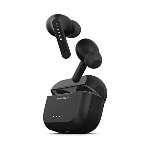 (Open Box) Boult Audio Airbass Propods X Bluetooth Truly Wireless in Ear Earbuds with Mic, 32H Playtime, Fast Charging Type-C, Ipx5 Water Resistant, Touch Controls and Voice Assistant (Black)