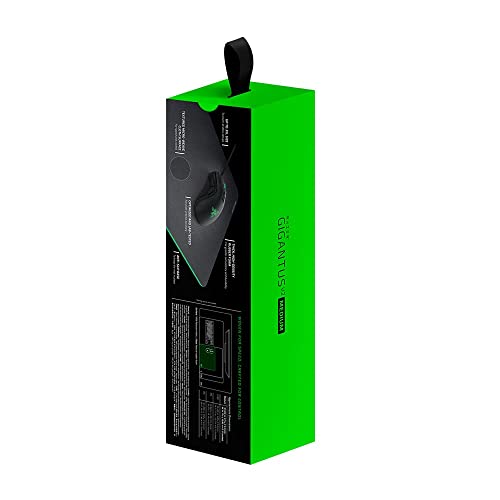 (OPEN BOX)Razer Strider - L Multilayer Synthetic Leather, Foam Padding, Head Cushion, Height Adjustable, Black/Green (RZ02-03810200-R3M1)