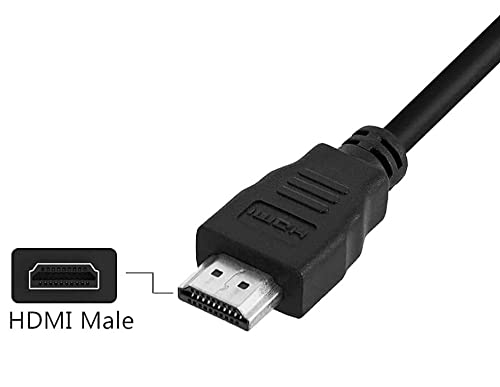(Open Box)NISHTECH HDMI to VGA, High Speed 1080P HDMI to VGA Adapter (Male to Female) for Computer, Desktop, Laptop, PC, Monitor, Projector, HDTV, Chromebook, Raspberry Pi, Roku, Xbox and More - Black