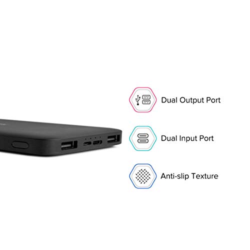 (Open Box)Redmi Lithiumpolymer 10000 Mah Fast Charging Slim Power Bank (Black, 10W Fast Charging, Dual Ports)