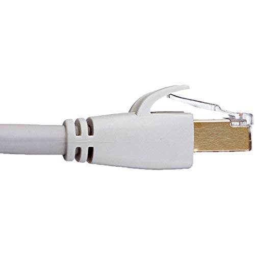 (Open Box) Amazon Basics RJ45 Cat7 Network Ethernet Patch/LAN Cable for Security Camera - 25 Feet, White