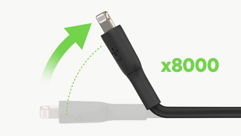 (Open Box) Belkin Apple Certified PVC Lightning to USB-A Charge and Sync Type A Cable, Tough and Durable, For iPhone, iPad, Air Pods, 3.3 Feet (1 Meter) - Black