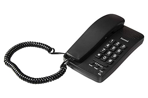(Open Box) Beetel B11 Corded Landline Phone, Ringer Volume Control, LED for Ring Indication, Wall/Desk Mountable, Classic Design, Clear Call Quality, Mute/Pause/Flash/Redial Function (Made in India)(Black)(B11)