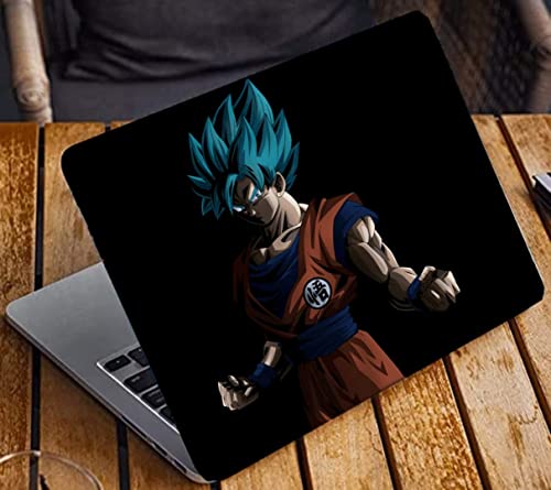 (Open Box) ANCIARY Full Laptop Skin Bubble-Free HD Quality Sticker for Laptops Upto 15.6" Compatible with Apple/Dell/HP/Lenovo/Acer/Asus/Sony (Dustproof|Waterproof|Scratchproof|Reusable) - Goku