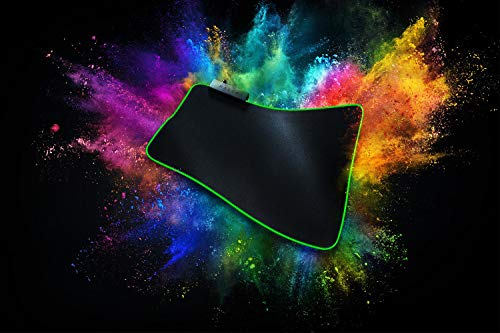 (OPEN BOX)Razer Strider - L Multilayer Synthetic Leather, Foam Padding, Head Cushion, Height Adjustable, Black/Green (RZ02-03810200-R3M1)