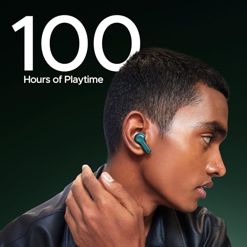 (Open Box) boAt Nirvana Space w/ 360º Spatial Audio, ANC Up to 32dB, 100hrs Playback, 4 Mics with AI-ENx™, Hearables App, Adaptive EQ, in-Ear Detection, DLC Drivers Truly Wireless in Ear Earbuds