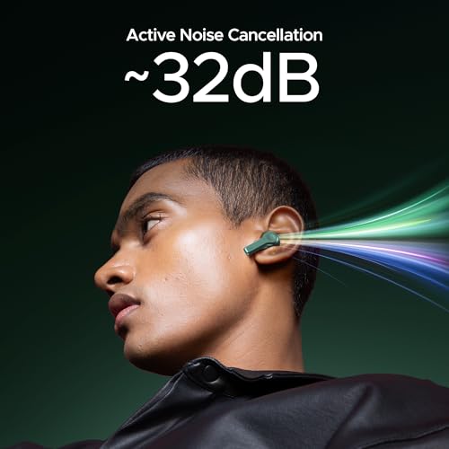 (Open Box) boAt Nirvana Space w/ 360º Spatial Audio, ANC Up to 32dB, 100hrs Playback, 4 Mics with AI-ENx™, Hearables App, Adaptive EQ, in-Ear Detection, DLC Drivers Truly Wireless in Ear Earbuds