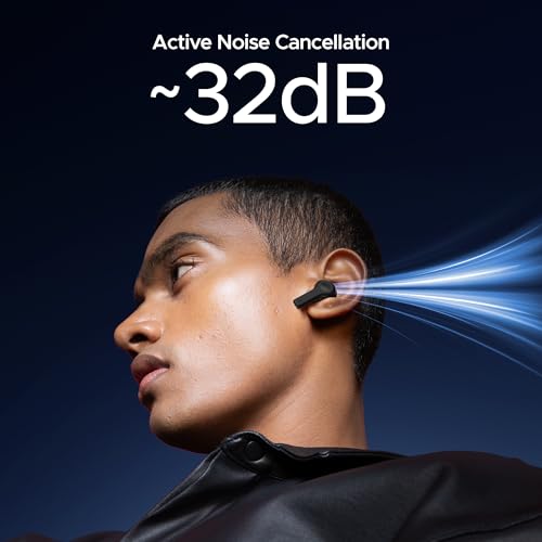 (Open Box) boAt Nirvana Space w/ 360º Spatial Audio, ANC Up to 32dB, 100hrs Playback, 4 Mics with AI-ENx™, Hearables App, Adaptive EQ, in-Ear Detection, DLC Drivers Truly Wireless in Ear Earbuds