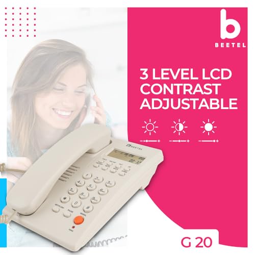 (Open Box) Beetel B11 Corded Landline Phone, Ringer Volume Control, LED for Ring Indication, Wall/Desk Mountable, Classic Design, Clear Call Quality, Mute/Pause/Flash/Redial Function (Made in India)(Black)(B11)