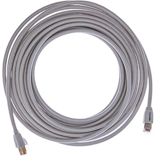 (Open Box) Amazon Basics RJ45 Cat7 Network Ethernet Patch/LAN Cable for Security Camera - 25 Feet, White