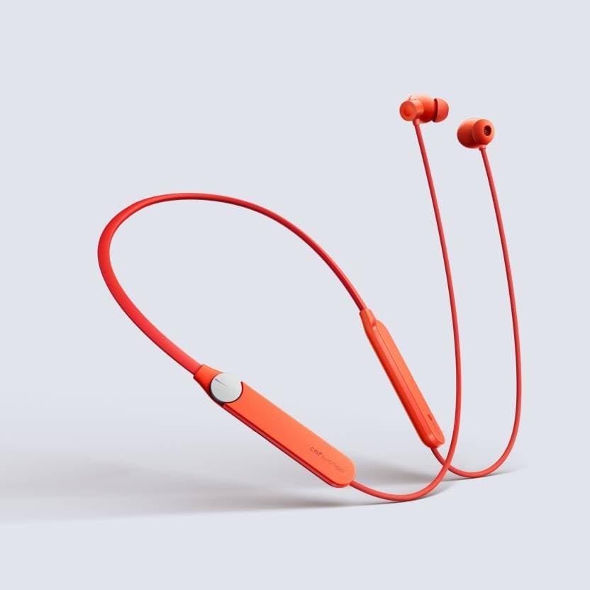 (OPEN BOX) CMF BY NOTHING Neckband Pro 50dB Active Noise Cancellation, Smart Dial Design, 37 Hours Playtime Bluetooth Headset (Orange)