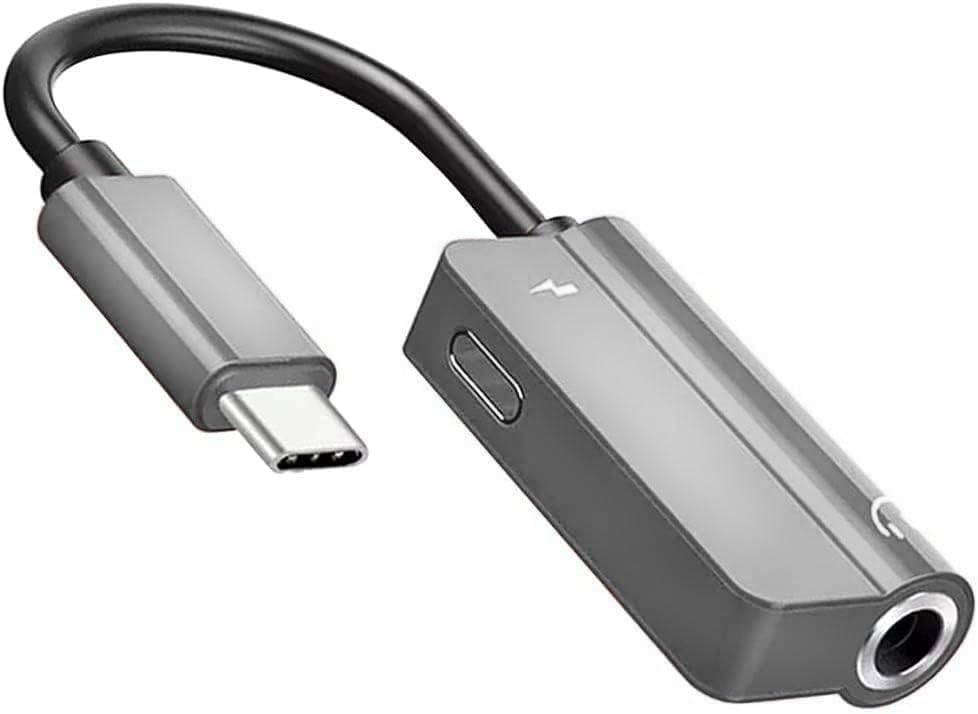 (Open Box) JGD PRODUCTS 2in1 USB C to 3.5mm Audio Adapter and Charger Compatible with OnePlus 10 pro Oneplus 11R 7T 8T 9 Pro and All oneplus Devices|| Not for Samsung and Other Devices (Black)