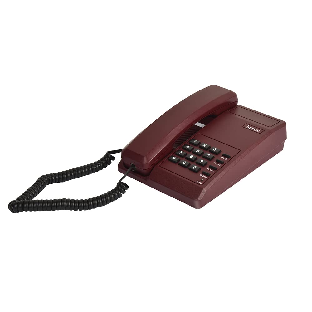 (Open Box) Beetel B11 Corded Landline Phone, Ringer Volume Control, LED for Ring Indication, Wall/Desk Mountable, Classic Design, Clear Call Quality, Mute/Pause/Flash/Redial Function (Made in India)(Black)(B11)