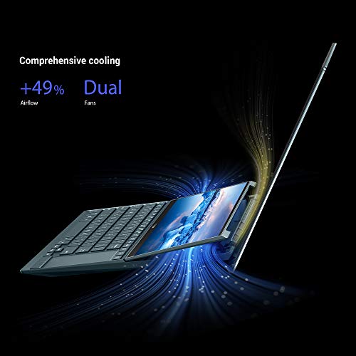 (Brand Refurbished) ASUS ZenBook Duo 14 (2021) Dual Screen Laptop, 14" (35.56 cm) FHD, Intel Core i5-1155G7 11th Gen, (16GB/512GB SSD/Windows 11/Office 2021/2GB NVIDIA GeForce MX450/Blue/1.62 Kg), UX482EGR-KA521WS