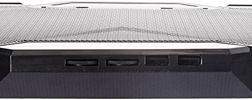 (Open Box) Amazon Basics Laptop Cooling Pad, USB Powered Portable Gaming Laptop Cooler Stand | Quiet 2 Fans with Blue LED Light | 2 Viewing Angles | Slim Chill Mat for 10 to 15.6-Inch Laptops