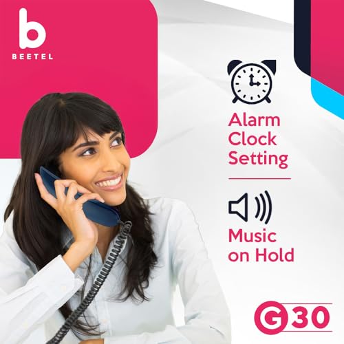 (Open Box) Beetel B11 Corded Landline Phone, Ringer Volume Control, LED for Ring Indication, Wall/Desk Mountable, Classic Design, Clear Call Quality, Mute/Pause/Flash/Redial Function (Made in India)(Black)(B11)