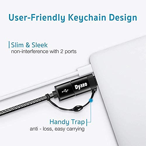 (Open Box) Dyazo Aluminium Portable High Speed Micro USB to USB A Female OTG Adapter/Converter Compatible with Samsung S6 Edje S7 Edge S4 LG G4, Mouse, Keyboard, Flash Drive All Micro O.T.G Enable Devices