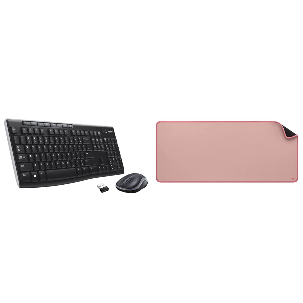 (Open Box)Logitech MK275 USB Wireless Keyboard and Mouse Set for Windows, 2.4 GHz Wireless, Compact Wireless Mouse, 8 Multimedia & Shortcut Keys, 2-Year Battery Life, PC/Laptop - Black