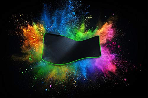 (OPEN BOX)Razer Strider - L Multilayer Synthetic Leather, Foam Padding, Head Cushion, Height Adjustable, Black/Green (RZ02-03810200-R3M1)
