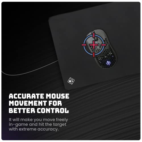 (Open Box)Cosmic Byte Glide Pro Esport Edition Mousepad, Naturally Processed Rubber, Black Film Cloth Processed for Accurate Mouse tracking, 450x400x3mm (L)