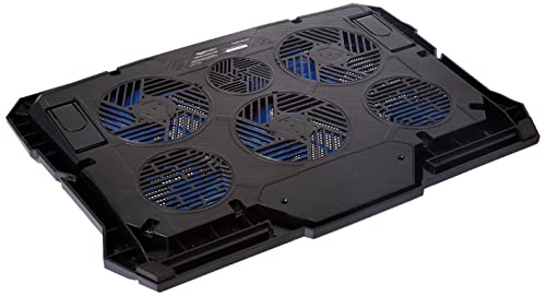 (Open Box) Amazon Basics Laptop Cooling Pad, USB Powered Portable Gaming Laptop Cooler Stand | Quiet 2 Fans with Blue LED Light | 2 Viewing Angles | Slim Chill Mat for 10 to 15.6-Inch Laptops