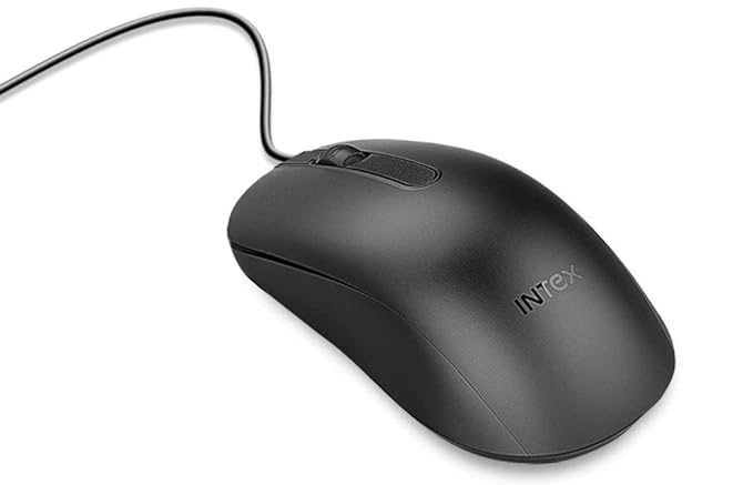 (Open Box) Intex ECO-8 USB 2.0 Wired Optical Mouse(Black)