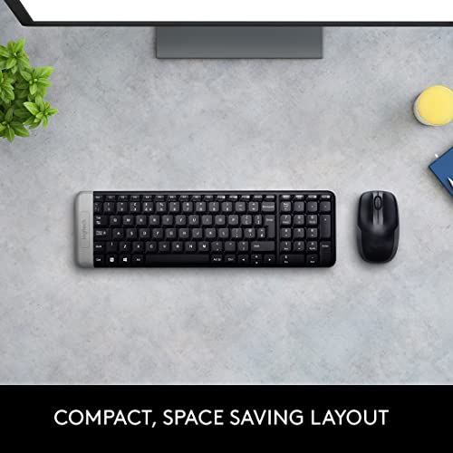 (Open Box) Logitech MK215 Wireless Keyboard and Mouse Combo, 2.4 GHz Wireless, 3 Years Warranty, Compact Design, 2-Year Battery Life(Keyboard),5 Month Battery Life(Mouse) PC/Laptop- Black