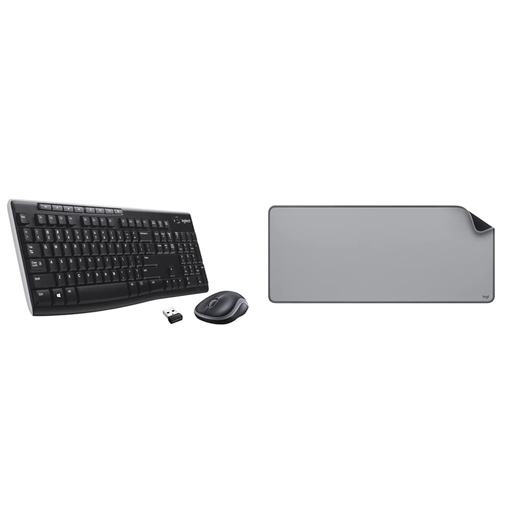 (Open Box)Logitech MK275 USB Wireless Keyboard and Mouse Set for Windows, 2.4 GHz Wireless, Compact Wireless Mouse, 8 Multimedia & Shortcut Keys, 2-Year Battery Life, PC/Laptop - Black