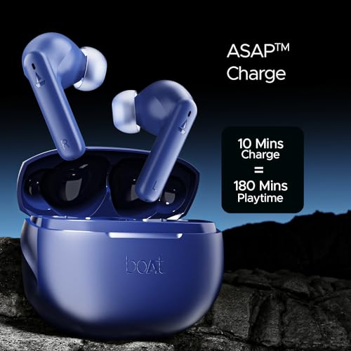 (Open Box)boAt Airdopes 170 TWS in Ear Earbuds with 50H Playtime, Quad Mics Enx Tech, Low Latency Mode, 13Mm Drivers, ASAP Charge, Ipx4, Iwp, Touch Controls & Bt V5.3