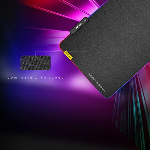 (Open box)Ant Esports MP280S - Speed Gaming Mouse Pad-L- Large with Stitched Edges, Waterproof Non-Slip Base for Gaming & Office – Black