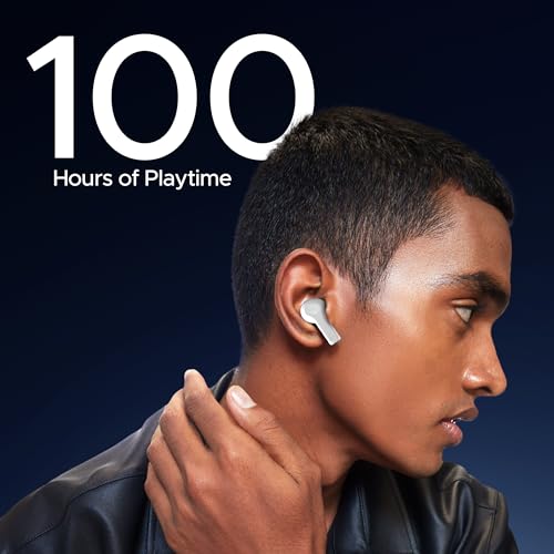 (Open Box) boAt Nirvana Space w/ 360º Spatial Audio, ANC Up to 32dB, 100hrs Playback, 4 Mics with AI-ENx™, Hearables App, Adaptive EQ, in-Ear Detection, DLC Drivers Truly Wireless in Ear Earbuds