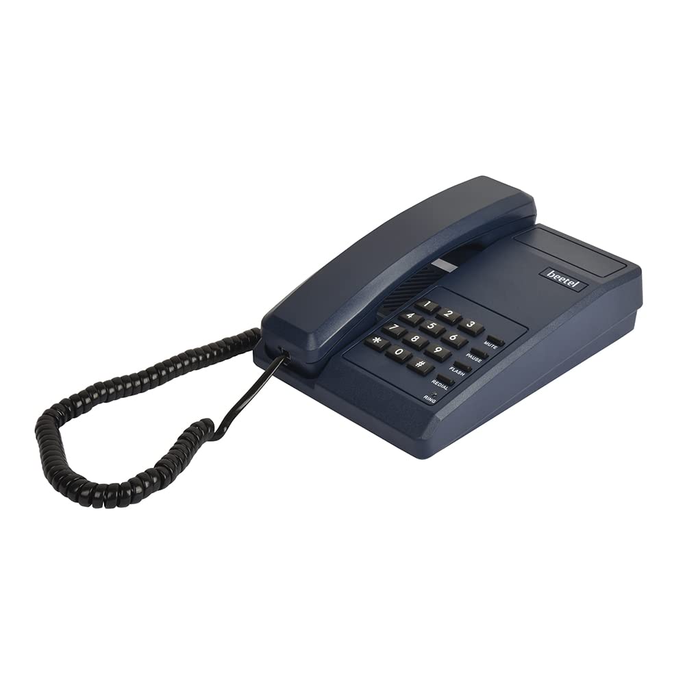 (Open Box) Beetel B11 Corded Landline Phone, Ringer Volume Control, LED for Ring Indication, Wall/Desk Mountable, Classic Design, Clear Call Quality, Mute/Pause/Flash/Redial Function (Made in India)(Black)(B11)