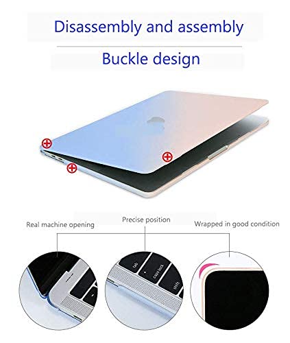 (OPEN BOX)MOCA Case for MacBook Air 13.6 inch Case 2022 2023 2024 Release M3 A3113 M2 A2681 with Touch ID,Hard Shell Case Cover (Frost Clear)