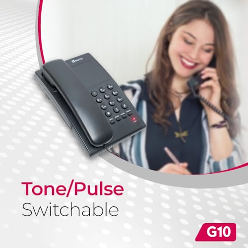 (Open Box) Beetel B11 Corded Landline Phone, Ringer Volume Control, LED for Ring Indication, Wall/Desk Mountable, Classic Design, Clear Call Quality, Mute/Pause/Flash/Redial Function (Made in India)(Black)(B11)