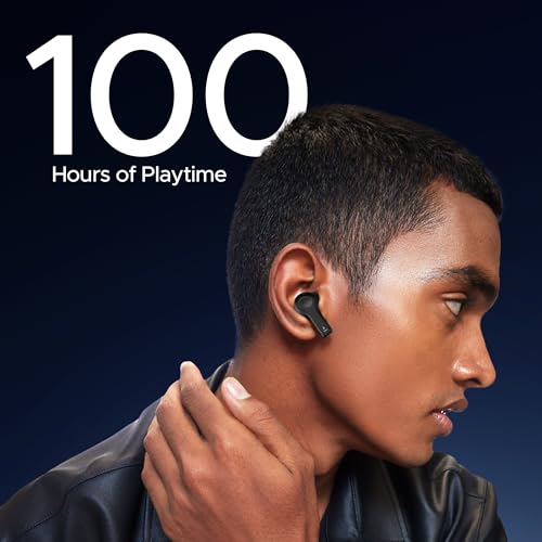 (Open Box) boAt Nirvana Space w/ 360º Spatial Audio, ANC Up to 32dB, 100hrs Playback, 4 Mics with AI-ENx™, Hearables App, Adaptive EQ, in-Ear Detection, DLC Drivers Truly Wireless in Ear Earbuds