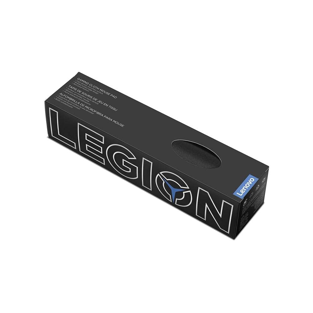 (OPEN BOX)Lenovo Legion Gaming Cloth Mouse Pad | Skid-Proof Rubber Base | Durable Braided Locked Edge Design| Durable high-Density, Water Repellent Microfiber