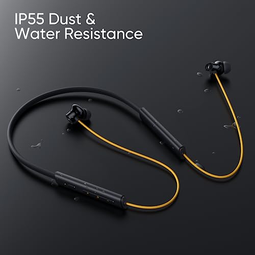 (Open Box) realme Buds Wireless 3 Neo in Ear Bluetooth Neckband with 13.4 Mm Dynamic Bass Boost Driver,Upto 32 Hours Playback,Fast Charge,Ai Enc,45Ms Low Latency,Ip55 Dust&Water Resistannt&Bluetooth V 5.4 Black
