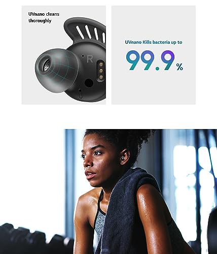 (Open Box) LG Tone Free FP5 - Enhanced Active Noise Cancelling Bluetooth Truly Wireless in Ear Earbuds with mic (Black)