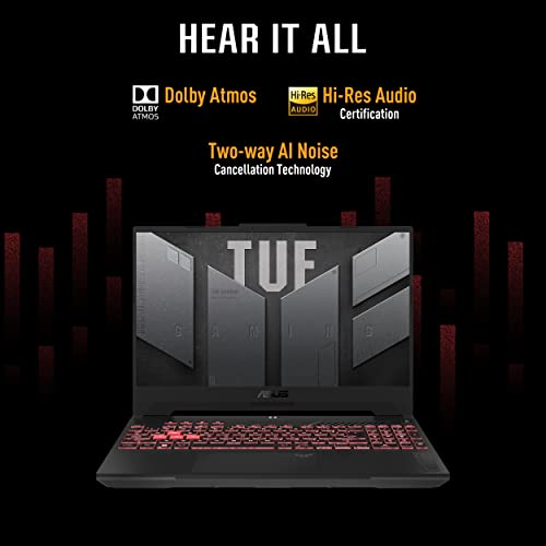 (Brand Refurbished)ASUS TUF Gaming F15 (2023) Gaming Laptop, 90WHr Battery, Intel Core i7-12700H 12th Gen, 15.6" FHD 144Hz, 8GB RTX 4060, (16GB RAM/512GB SSD/Windows 11//1-Zone RGB/Gray/2.20 Kg), FX507ZV-LP094W