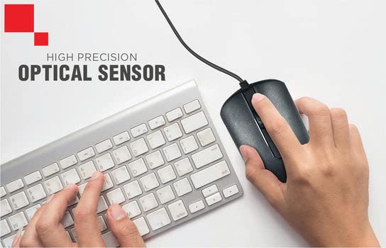 (Open Box) Intex ECO-8 USB 2.0 Wired Optical Mouse(Black)