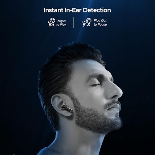 (Open Box) boAt Nirvana Space w/ 360º Spatial Audio, ANC Up to 32dB, 100hrs Playback, 4 Mics with AI-ENx™, Hearables App, Adaptive EQ, in-Ear Detection, DLC Drivers Truly Wireless in Ear Earbuds
