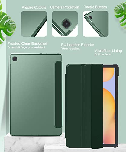 (Open Box)SwooK Case Compatible with Galaxy Tab S6 Lite 10.4 2020, Stand Cover with Translucent Frosted PC Back Shell Fit Samsung Galaxy Tab S6 Lite 10.4 2020 SM-P610/P615 (S6 lite 10.4 Inch, Aqua)