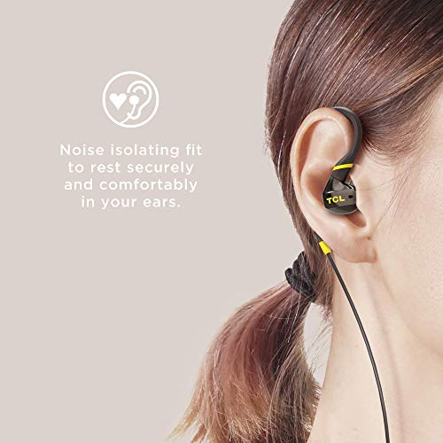 (Open Box) TCL Actv100 Wired in Ear Headphone with Mic (Black)